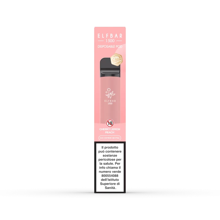 PUFF ELFBAR 1500 CHERRY LEMON PEACH 0 mg/ml