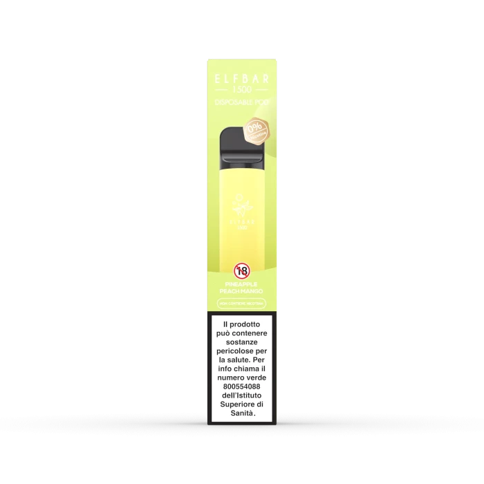 PUFF ELFBAR 1500 PINEAPPLE PEACH MANGO 0 mg/ml