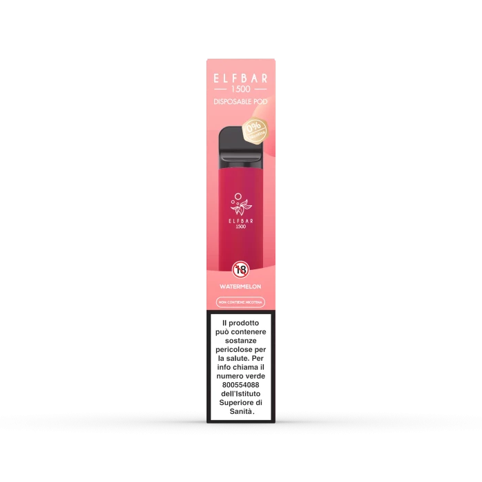 PUFF ELFBAR 1500 WATERMELON 0 mg/ml