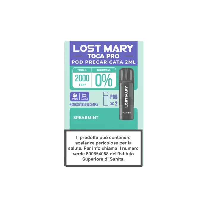 LOST MARY TOCA POD PRO 0MG - SPEARMINT (2 PEZZI)