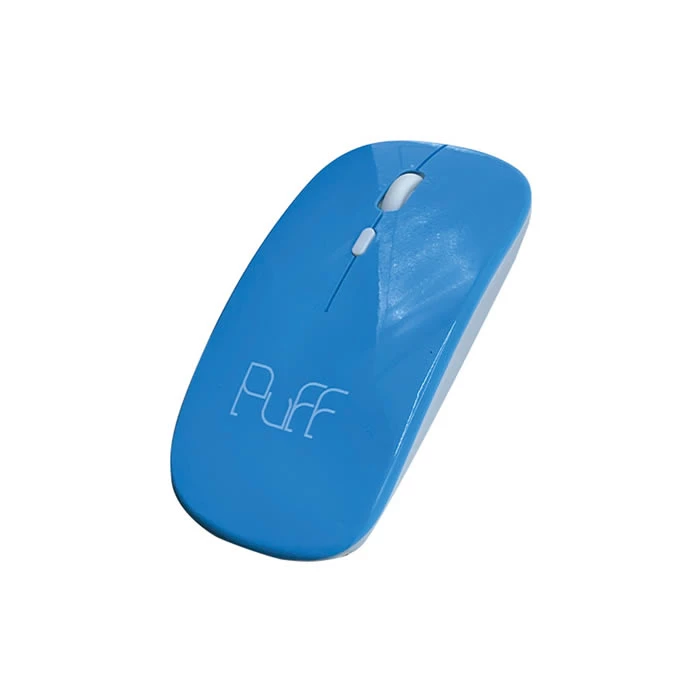 MOUSE WIRELESS-BLUETOOTH AZZURRO - LOGO PUFF